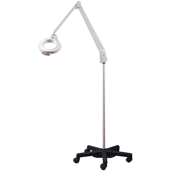 Dazor 2.25X / 5 Diopter LED Circline Mobile Floor Stand Magnifier (42") - Click Image to Close